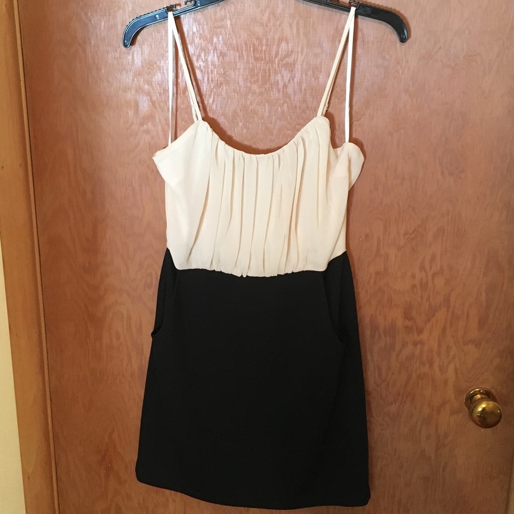 Cream & Black Dress